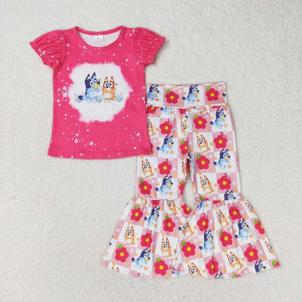 Short Sleeve Dog Bell Bottom Outfit
