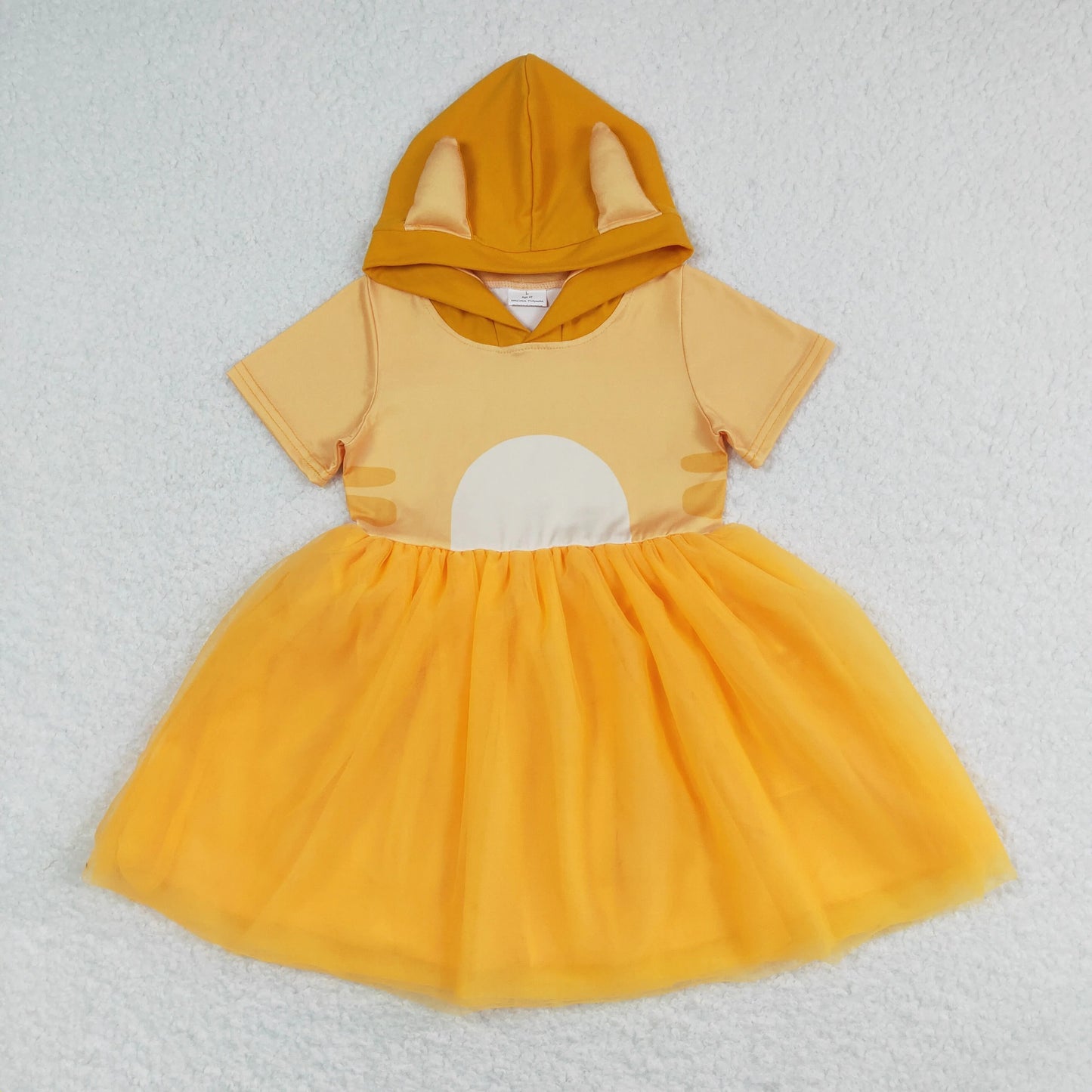 Orange Blue Dog Tulle Dress