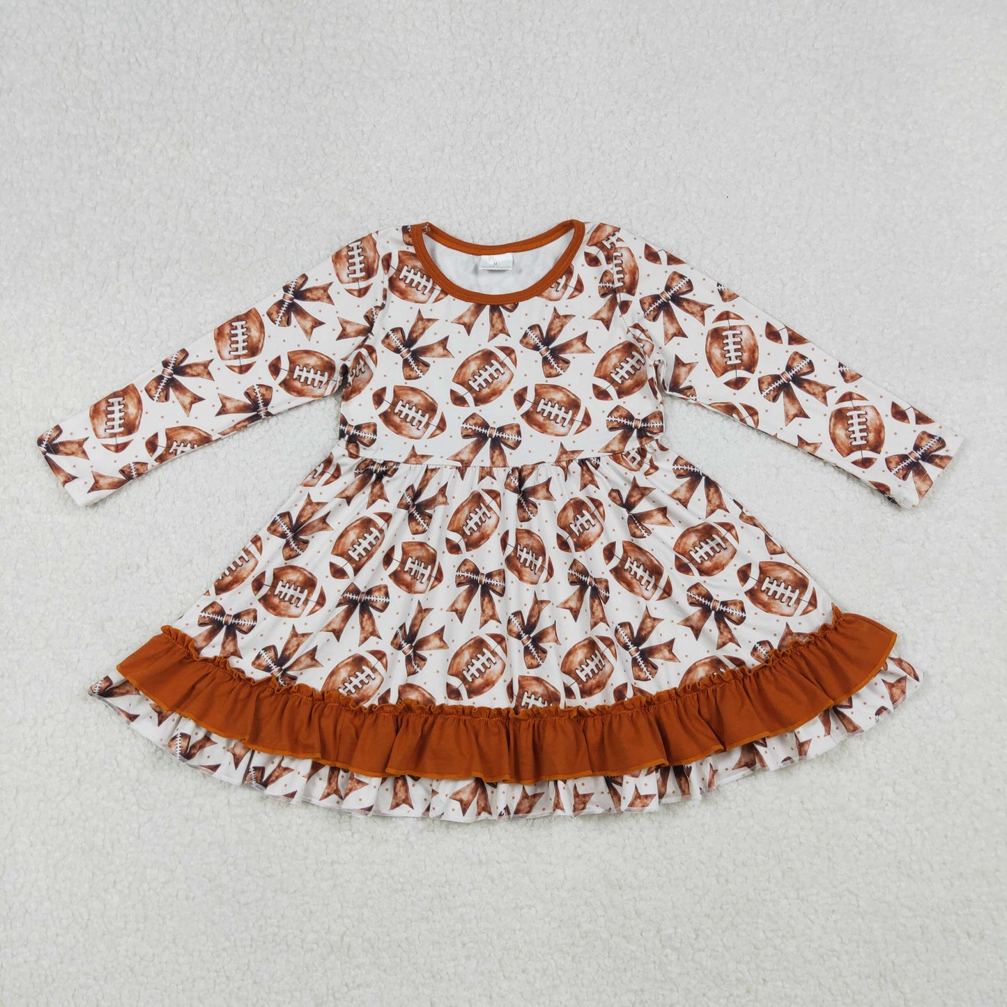 Brown Football Twirl Dress