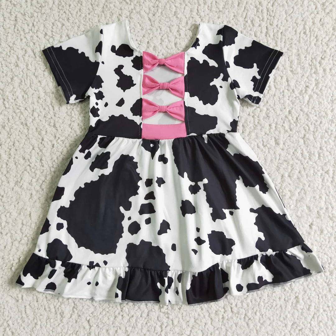 Black Cow Print Dress