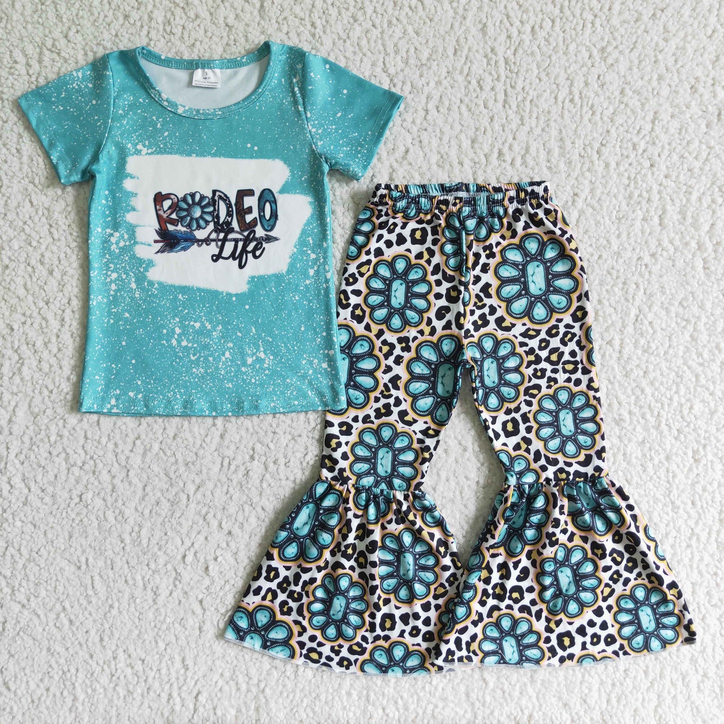 Rodeo Life Turquoise Bell Bottom Set