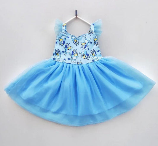 Blue Dog Bluey Tulle Dress