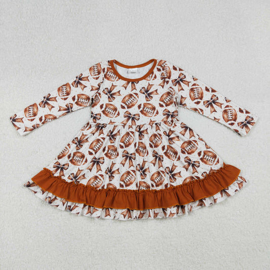 Brown Football Twirl Dress