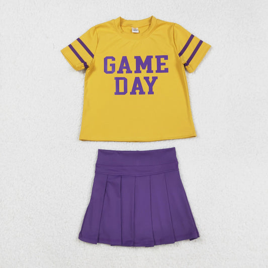 Purple & Gold Game Day Skirt Set