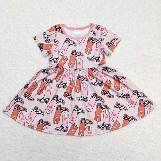 Cowgirl Boots Twirl Dress