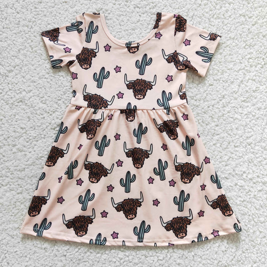 Highland Cow Cactus Dress
