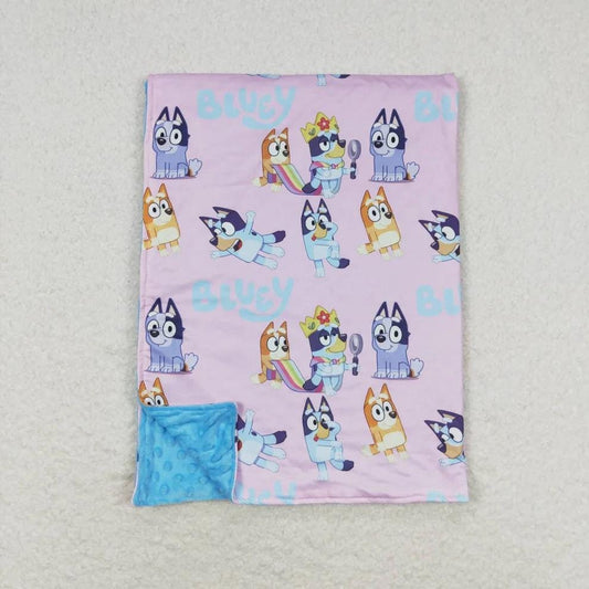Pink Dog Bluey Blanket