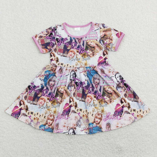 T Swift Short Sleeve Twirl Dress