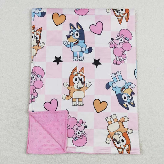 Pink Dog Bluey Blanket